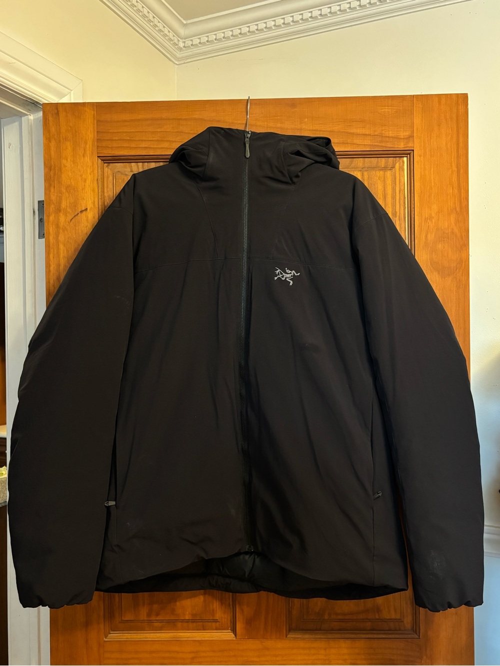 Arc'teryx Men's Black Hooded Puffer Jacket 2026